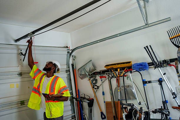 Professional Garage Door technician working in Weaverville, NC